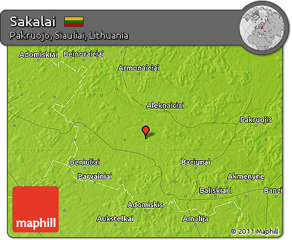 Physical Map of Sakalai