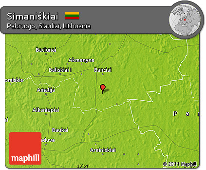 Physical Map of Simaniškiai