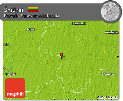 Physical Map of Šniūrai