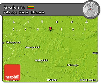 Physical Map of Sosdvaris