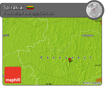 Physical Map of Spirakiai