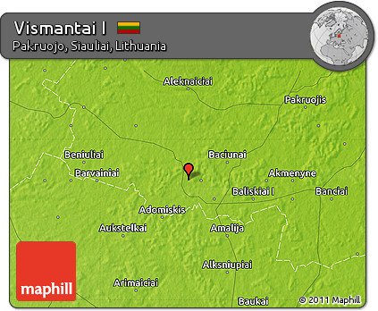 Physical Map of Vismantai I