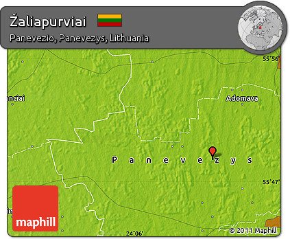 Physical Map of Žaliapurviai