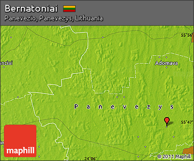 Physical Map of Bernatoniai