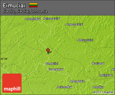 Physical Map of Eimučiai
