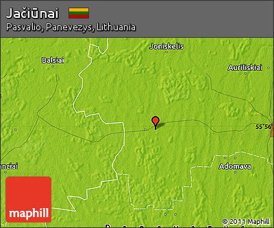 Physical Map of Jačiūnai