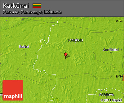 Physical Map of Katkūnai