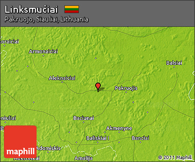 Physical Map of Linksmučiai