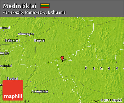 Physical Map of Mediniškiai