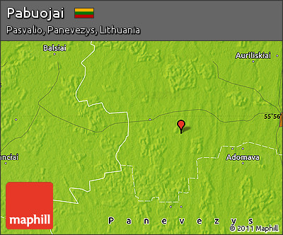 Physical Map of Pabuojai