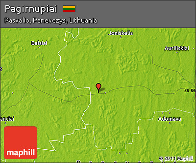 Physical Map of Pagirnupiai