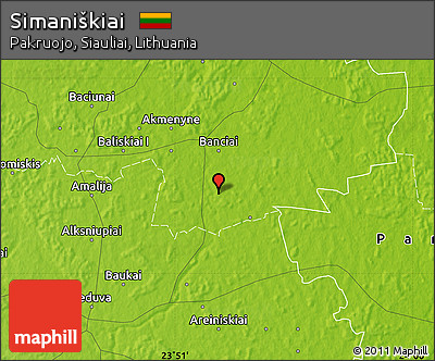 Physical Map of Simaniškiai