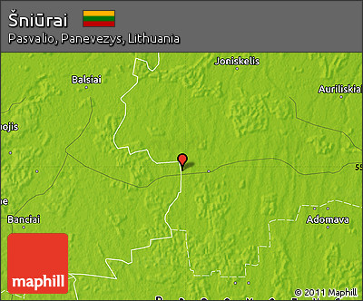 Physical Map of Šniūrai