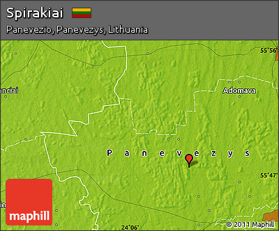 Physical Map of Spirakiai