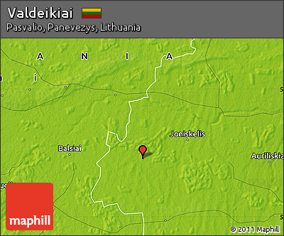 Physical Map of Valdeikiai