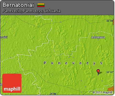 Physical Map of Bernatoniai