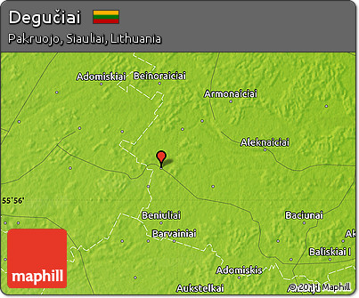 Physical Map of Degučiai