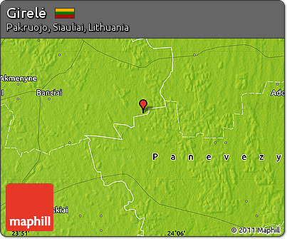 Physical Map of Girelė
