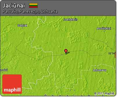 Physical Map of Jačiūnai
