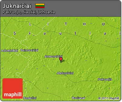Physical Map of Juknaičiai