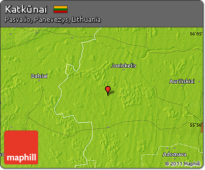 Physical Map of Katkūnai