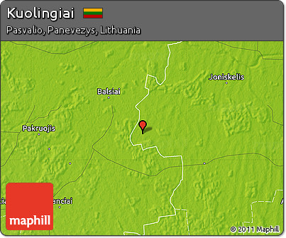 Physical Map of Kuolingiai