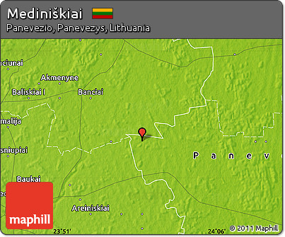 Physical Map of Mediniškiai
