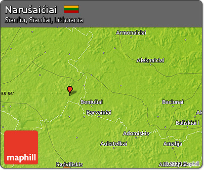 Physical Map of Narušaičiai