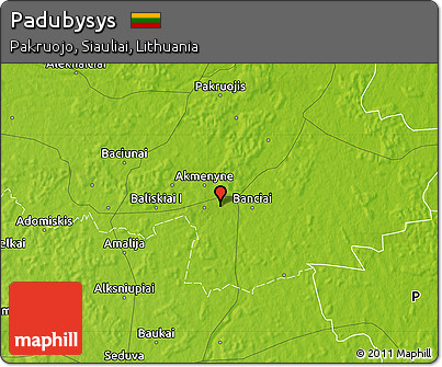 Physical Map of Padubysys