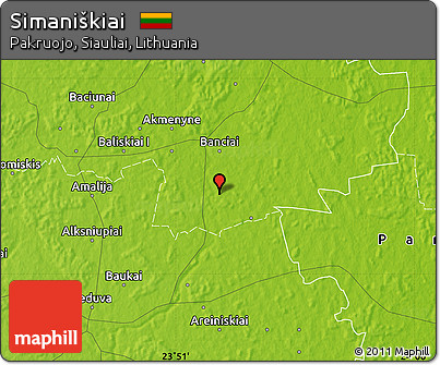 Physical Map of Simaniškiai