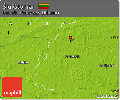 Physical Map of Šiukštoniai