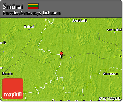 Physical Map of Šniūrai