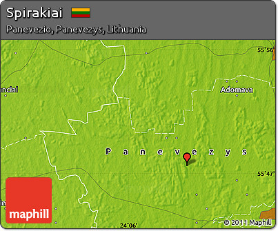 Physical Map of Spirakiai