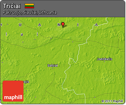 Physical Map of Tričiai