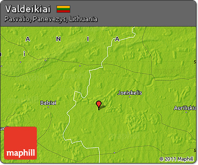 Physical Map of Valdeikiai