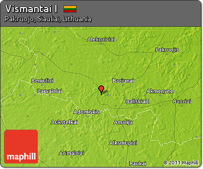 Physical Map of Vismantai I