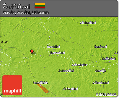 Physical Map of Žadžiūnai