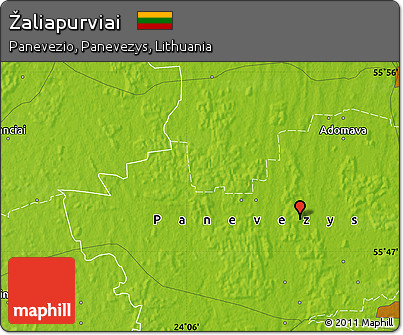 Physical Map of Žaliapurviai