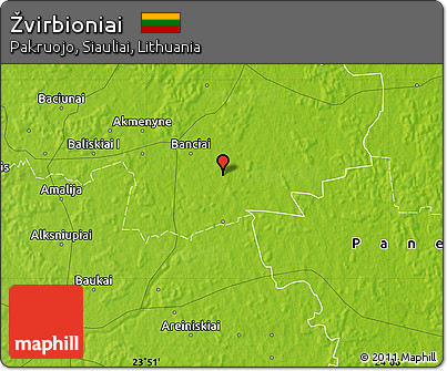 Physical Map of Žvirbioniai
