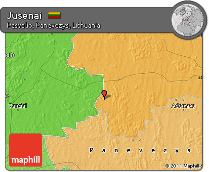 Political Map of Jusėnai