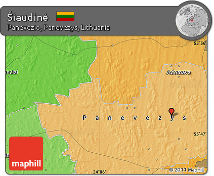 Political Map of Šiaudinė