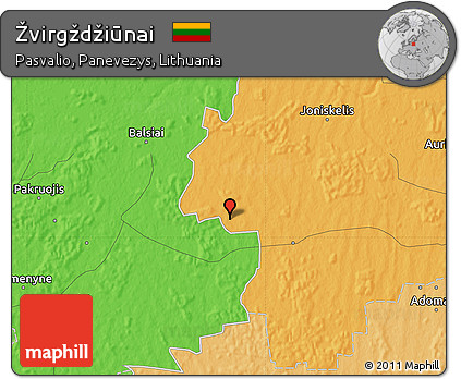 Political Map of Žvirgždžiūnai