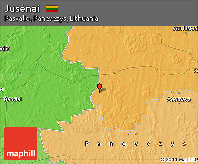Political Map of Jusėnai