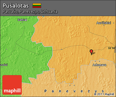 Political Map of Pušalotas