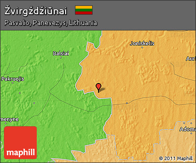 Political Map of Žvirgždžiūnai