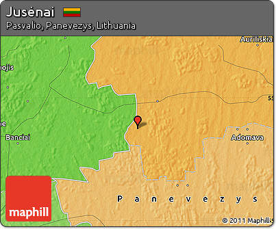 Political Map of Jusėnai