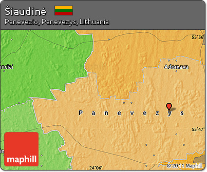 Political Map of Šiaudinė