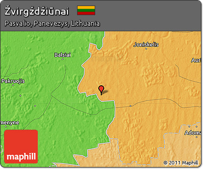 Political Map of Žvirgždžiūnai