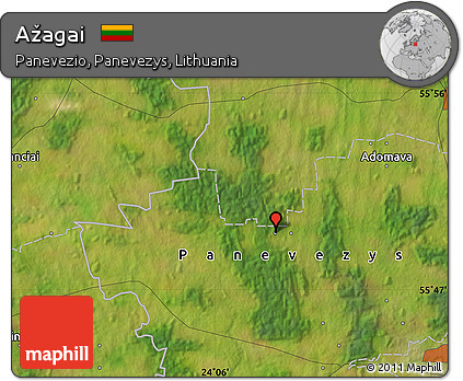 Satellite Map of Ažagai