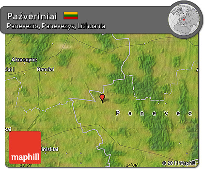 Satellite Map of Pažvėriniai